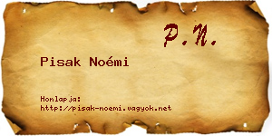 Pisak Noémi névjegykártya